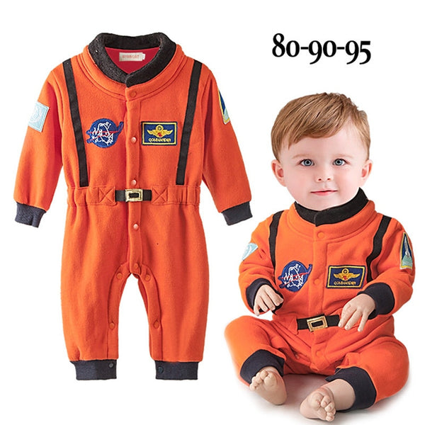 Baby Boys Astronaut Costumes Infant Halloween Costume for Toddler baby Boys Kids Space Suit Jumpsuit Long Sleeve Rompers