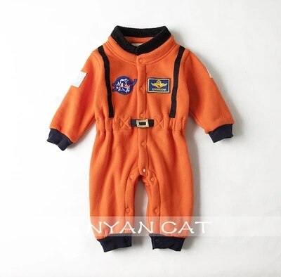 Baby Boys Astronaut Costumes Infant Halloween Costume for Toddler baby Boys Kids Space Suit Jumpsuit Long Sleeve Rompers