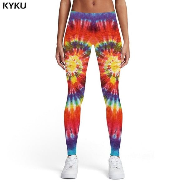 KYKU Galaxy Leggings Women Space Ladies Nebula Spandex Colorful Elastic Gothic Sexy Womens Leggings Pants Casual Slim Skinny