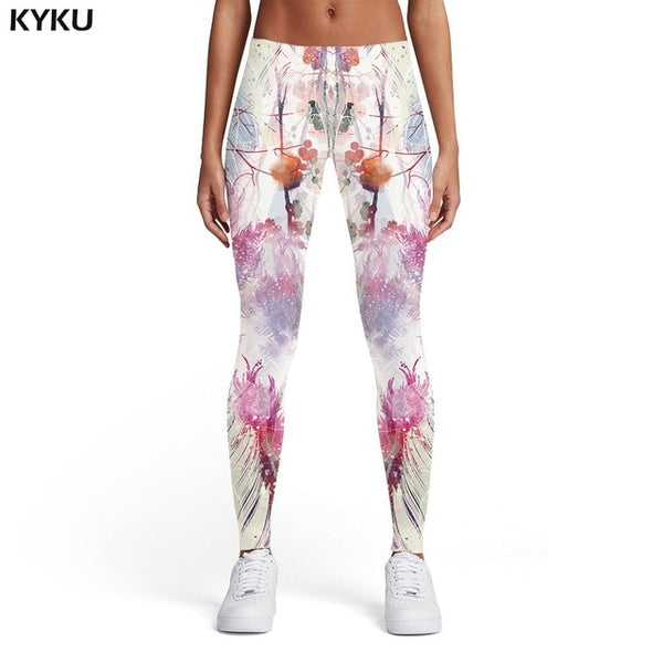 KYKU Galaxy Leggings Women Space Ladies Nebula Spandex Colorful Elastic Gothic Sexy Womens Leggings Pants Casual Slim Skinny