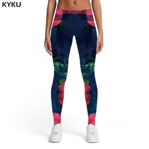 KYKU Galaxy Leggings Women Space Ladies Nebula Spandex Colorful Elastic Gothic Sexy Womens Leggings Pants Casual Slim Skinny