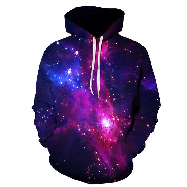 Various Styles Designs Space Galaxy 3D Hoodies Men/Women 3d Hooded Sweatshirts Print Purple Nebula Clouds Autumn Winter Hoodie