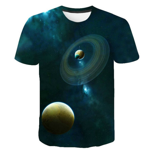 Space Galaxy Planet Universe 3D printed T-shirt men's ladies kids Sky Star 3D printed cool tops boys girls fashion streetwear