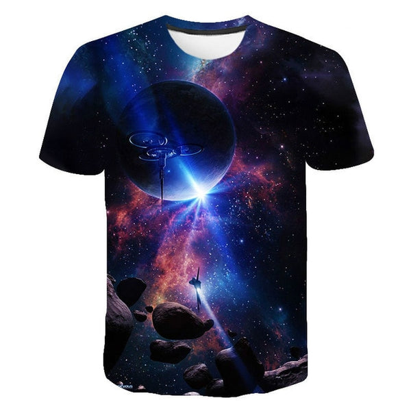 Space Galaxy Planet Universe 3D printed T-shirt men's ladies kids Sky Star 3D printed cool tops boys girls fashion streetwear