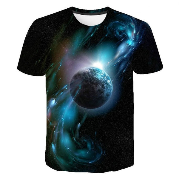 Space Galaxy Planet Universe 3D printed T-shirt men's ladies kids Sky Star 3D printed cool tops boys girls fashion streetwear