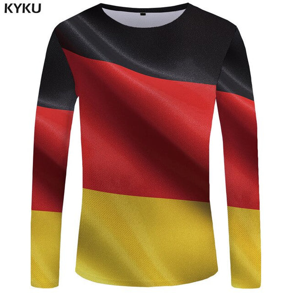 KYKU Moon Long sleeve T shirt Star Funny T shirts Night Sky Tshirt Space 3d T-shirt  Clothing  Tees Men Casual Top Tee Mens