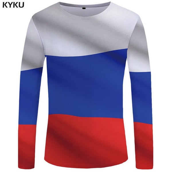 KYKU Moon Long sleeve T shirt Star Funny T shirts Night Sky Tshirt Space 3d T-shirt  Clothing  Tees Men Casual Top Tee Mens